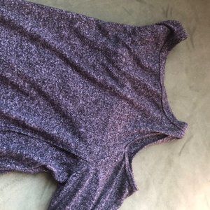 Long sleeve dark grey shoulder cut out shirt